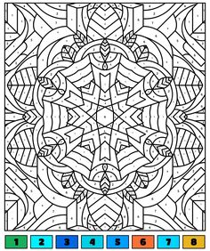 a coloring page with numbers and an image of a cat in the center, which is colored