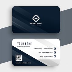 two business cards mock up on top of each other, with the same design and color scheme