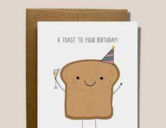 a toast to your birthday card with the words toast to your birthday