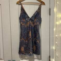 Nude And Blue Sparkles, Mini Dress, Size 2, Free People, Never Worn Boho Inspo, Vintage Mini Dresses, Free People Mini Dress, Poshmark Finds, Blue Sparkles, Hoco Dresses, Fancy Outfits, Fall 2024, Mini Dresses