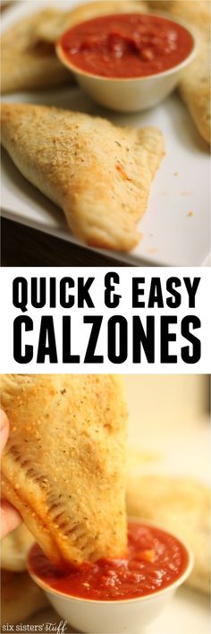 quick and easy calzonees are the perfect appetizer to serve at any party