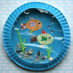 a paper plate with some fish on it