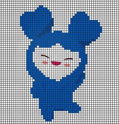 a cross stitch pattern of a blue cat