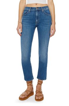 MOTHER The Rider Mid Rise Ankle Straight Leg Jeans | Nordstrom Stretch Cropped Jeans, Stretch Straight Leg Cropped Jeans For Everyday, Slim Fit Straight Leg Cropped Jeans, Stretch Straight Leg Cropped Jeans, Slim Fit Straight Leg Cropped Jeans With Five Pockets, Stretch Mid-rise Cropped Jeans With Five Pockets, Stretch Straight Leg Cropped Jeans For Work, Stretch Cropped Jeans For Everyday, Mid-rise Slim Fit Cropped Jeans With Five Pockets