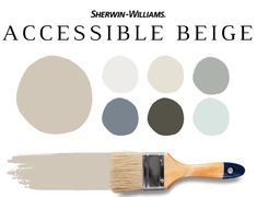 a paintbrush with different shades of gray and white on it, including the words accessible beginner's guide