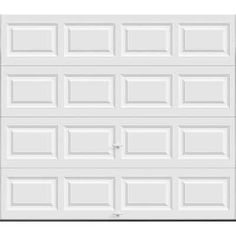 a white garage door with no windows