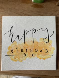 a card with the words happy birthday written on it