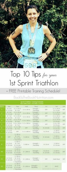 the top 10 tips for your 1st sprint triathlon and free printable training schedule