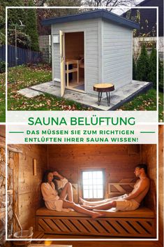 the sauna - belufung has been designed to look like a small cabin