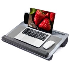 PRICES MAY VARY. ✓Carbon Silver 27 inch Desk(Diagonal length ): Fit Up To 17 inch laptops .Surface dimensions:22.83" x 14.57" ✓ MULTIFUNCTIONAL LAP DESK-works perfect for laptop computers, tablets, smart phones, etc. This computer desk comes with an anti-slip strip , which provides you with extra space and protection.While lying on your bed or sofa or traveling, reading desk for any situation. ✓SUPER COMFY - Our laptop lap desk is built with a sturdy platform & cushion pillows that conform to yo Lap Tray Michaels Stores, Reading Desk, Lap Desk, Wrist Rest, Laptop Desk, Blue Sofa, Black Sofa, Gray Sofa, Gaming Laptops