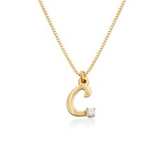 Our Diamond Initial Necklace in 18k Gold Vermeil looks luxurious on its own, and it’s perfect for layering! This gorgeous piece showcases a single letter, finished with a genuine diamond that provides just the right amount of sparkle. Presented on a matching chain, this necklace is made with Gold Vermeil, which is a thicker, more durable 18k gold coating than traditional gold plating. Features include:1 initialBeautiful capital fontGenuine round accent diamond Matching chainWhy Everyone Loves Necklace With Diamond, Sister Best Friend, Diamond Initial Necklace, Initial Necklaces, Brown Leather Bracelet, Single Letter, Small Charms, Mors Dag, Birthstone Pendant