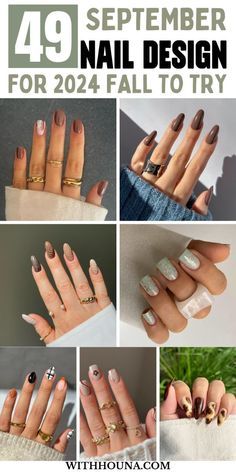 November Nail Designs, Simple Fall Nails, November Nails, Fall Manicure, Fall Nail Trends, Different Nail Designs, Cute Nails For Fall, October Nails