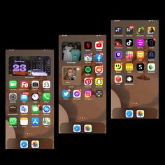 three screens showing the different features of an iphone's home screen and what it looks like