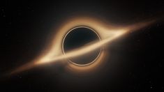 an artist's impression of a black hole in the sky with a ring around it