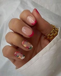 Simple Spring Nails, Summer Vacations, Holiday Mood, Top Nail, Spring Nail, Nail Designs Spring, Floral Nails