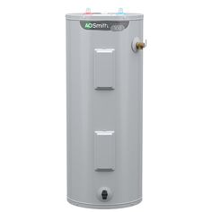 a water heater is shown on a white background