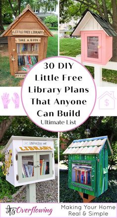 some little library plans that anyone can build for the kids to play with in their yard