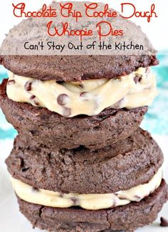 chocolate chip cookie dough whoope pies can't stay out of the kitchen