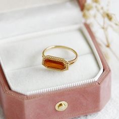 ✦ Celebrate your loved one's birthday in style with the S925 Classic Gold Plated Baguette Amber Ring, a beautiful birthstone ring that is both stylish and meaningful. The ring features a baguette-cut amber stone that represents the birthstone for the month of November, making it the perfect gift for anyone born in that month. The classic gold-plated band and vintage-inspired design add a touch of elegance and sophistication, making this ring a cherished piece that will be treasured for years to Gothic Minimalist, Month Of November, Elegant Gothic, Crystal Hoop Earrings, Nose Rings Hoop, Amber Ring, Amber Stone, Fashion Jewelry Earrings, Classic Elegant