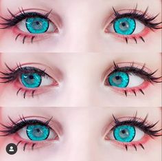 Prescription Colored Contacts, Anime Makeup, Eyes Color, Blue Contacts, Short Curly Wigs, Contact Lens, Dry Eyes, Cosplay Makeup, Colored Contacts