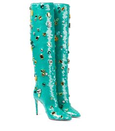 Dolce&Gabbana - Exclusive to Mytheresa – Cardinale 105 sequined over-the-knee boots | Mytheresa