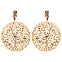 Filigree Earrings, Earring Jewelry, Gold Set, Modern Pattern, Hallmark, Jewelry Earrings Dangle, Ruby, 18k Gold, Dangle Earrings