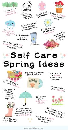 Spring Bucket List, Printable Checklist, Spring Ideas, Self Care Activities, Long Winter, Mental And Emotional Health, Fresh Cut