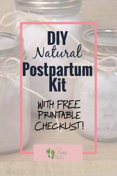 Get ready for your postpartum recovery and 4th trimester with this FREE printable natural postpartum kit checklist! Everything you need for a healthy and smooth recovery after childbirth. #postpartum, #postpartumkit, #4thtrimester Padsicles Postpartum, Postpartum Kit, Postpartum Recovery Kit, Postpartum Must Haves, Postpartum Healing