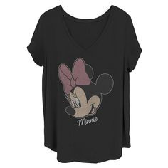 Add a cute touch to your look with this juniors' Minnie Mouse tee. ©Disney Crewneck Short sleevesFABRIC & CARE Cotton, polyester Machine wash Imported Size: 1X. Color: Med Grey. Gender: female. Age Group: kids. Material: Cotton Blend.