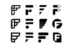 black and white alphabets with different shapes