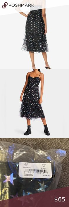 NWT Betsey Johnson Rainbow Star Mesh MIDI Dress Size 10 Mesh Midi Dress, Rainbow Star, Betsey Johnson Dresses, Star Pattern, Star Patterns, Betsey Johnson, Midi Dress, Size 10