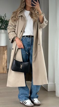 Classy Fall Outfits, Outfits Primavera, Samba Outfit, Trench Coat Outfit, City Outfits, Elegante Casual, Trendy Fall Outfits, Cute Fall Outfits