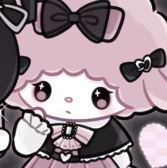 Edgy Aesthetic Wallpaper, Sanrio Halloween Pfp, Kuromi Y My Melody, Kuromi Heart, Kuromi Pfp, Matching Friend, Cat Profile, Hello Kitty Backgrounds