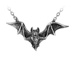 A Vampire bat of Balkan severity and proportions. Width 2.68" x Height 1.18" x Depth 1.42" Approx. Alchemy Gothic, Pewter Jewelry, Vampire Bat, English Antiques, Gothic Necklace, Antique Pewter, Gothic Jewelry, Cthulhu, Alchemy