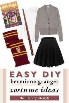 a harry potter costume and accessories for hermione grunger costume ideas, including a wand