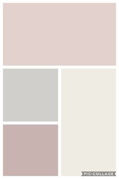 four different shades of gray, pink and white with the words pic collage on it