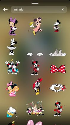 the mickey mouse stickers are all different colors