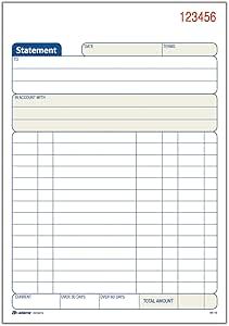 an invoice form is shown with the words statement on it and numbers below