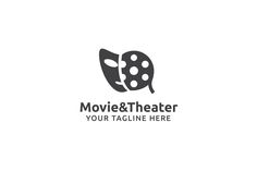 a movie and theater logo with a mask on it's face, as well as the