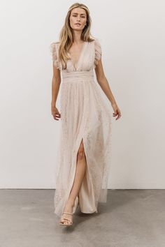 Annika Sequin Mesh Maxi Dress | Nude Blush - Baltic Born Neutral Dress, Tulle Maxi Dress, Blush Pink Dresses, Baltic Born, Outfit Wedding Guest, Nude Dress, Dusty Rose Dress, Mesh Maxi Dress, Sequin Design