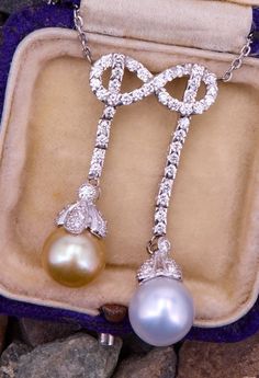 Formal Pearl Pendant Necklace With 17 Jewels, Saltwater Pearl Necklace, Pearl Drop Necklace, Golden South Sea Pearls, Pearl And Diamond Necklace, Saltwater Pearls, Nail Supplies, White Gold Chains, Sea Pearl