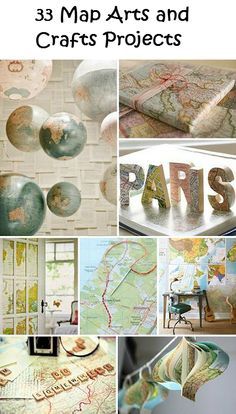 there are many different pictures with the words paris on them and in front of them