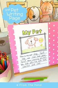 My Pet Writing Animal Writing Activities, Writing Simple Sentences, Report Text, Pet Study, Quiet Critters, Animal Writing, Classroom Pets, Writing Page, Reading Buddies