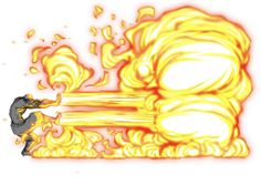 an image of a cartoon character with fire coming out of his mouth