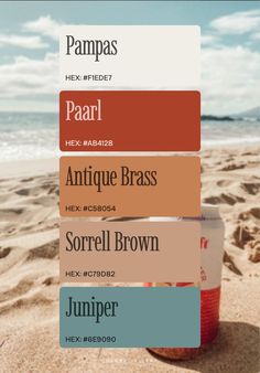 an image of some type of color scheme on the beach with sand and water in the background