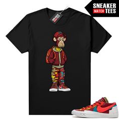 "Sacai Blazer Low Red matching shirt by Sneaker Match Tees brand. Official Sneaker Match Tees shirt designed to match the Sacai Blazer Low \"Team Red\" sneakers. *Sneakers are for matching purposes only, NOT included in the sale* True to size Men's shirt 100% Soft Cotton Regular Fit" Casual Multicolor Sports Shirt, Urban Red Sports T-shirt, Red Urban Sports T-shirt, Casual Multicolor T-shirt For Streetwear, Sporty Red Shirt For Streetwear, Casual Sports Polo Shirt, Red Casual Tops For Streetwear, Casual Red Tops For Streetwear, Red Urban Shirt For Streetwear