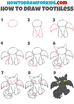 how to draw toothless toothless dragon step by step