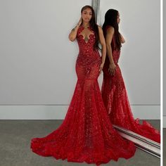 Red, Extra Small, Never Worn Pretty Red Prom Dresses, Red And Gold Prom Dress, Red White And Gold Wedding, Hoco Dress Ideas, Prom Dresses Long Black, Red Mermaid Prom Dress, Hoco Ideas, White And Gold Wedding, Prom 2025