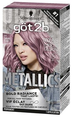 Say goodbye to boring colors! All eyes are on you with Schwarzkopf got2b Metallics permanent color. Boost your hair color with trendy metallic shades. Schwarzkopf got2b Metallic Hair Color offers a multi-dimensional look that delivers unique metallic radiance. Permanent hair color that lasts. Got2b Metallics hair dye works for all hair textures. This permanent hair color can be used on your natural hair, wigs, or extensions to express yourself! The lighter your natural or current hair color, the Best Pink Hair Dye, Got2b Metallics, Hair Dye Products, Metallic Hair Color, Schwarzkopf Got2b, Pink Dye, Light Blonde Hair