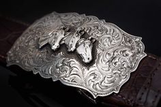 Russell - AXEL'S Western Engraved Belt Buckles For Formal Wear, Luxury Engraved Silver Belt Buckles, Custom Engraved Belt Buckles For Formal Occasions, Classic Formal Engraved Belt, Elegant Formal Concho Belt, Classic Formal Belts With Engraved Details, Classic Formal Belt With Engraved Details, Classic Silver Concho Belt, Classic Engraved Belts For Formal Occasions